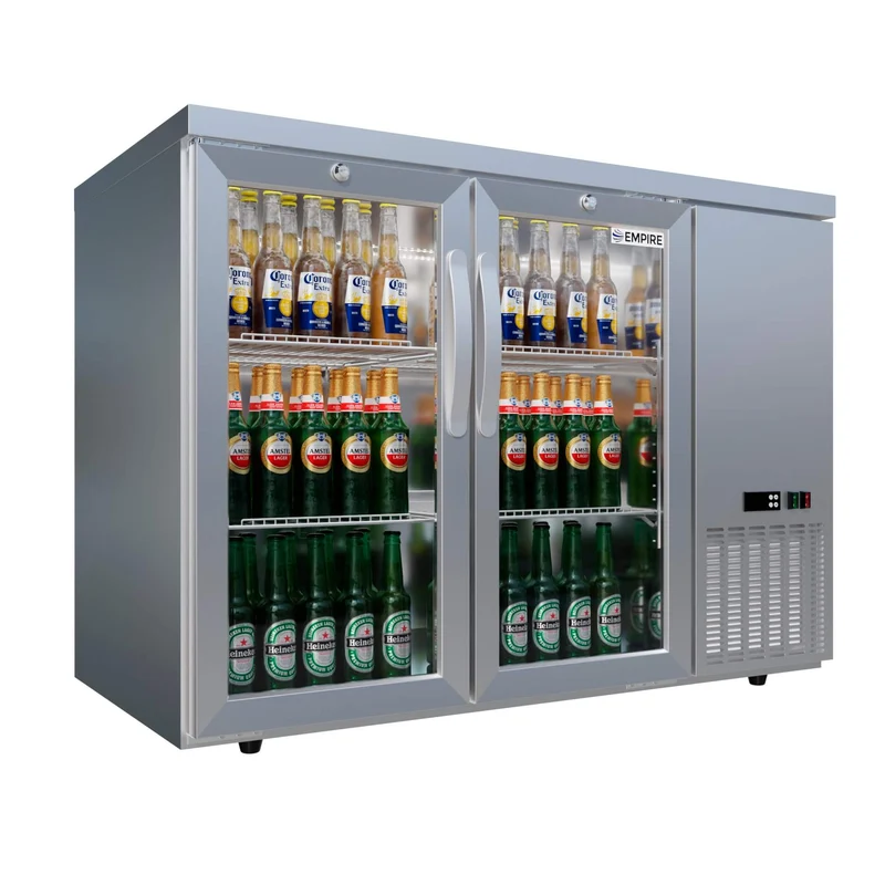 Empire Stainless Steel Double Door Undercounter Bottle Cooler CL-305HR