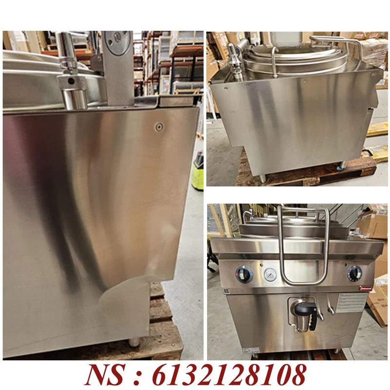 Elektro Kochkessel 100 Liter, indirekt beheizt, auf Unterbau - E22/M100I8-230/3-N-2