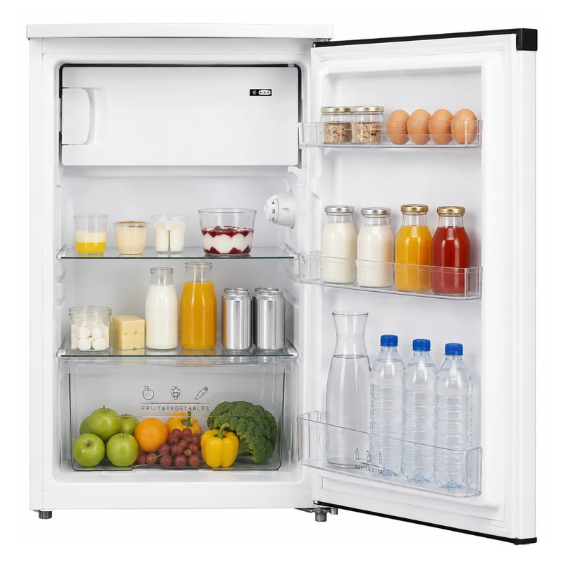 Heinner HF-M113E tafelmodel koelkast – 113 L – LED-verlichting – omkeerbare deur – wit – energielabel E