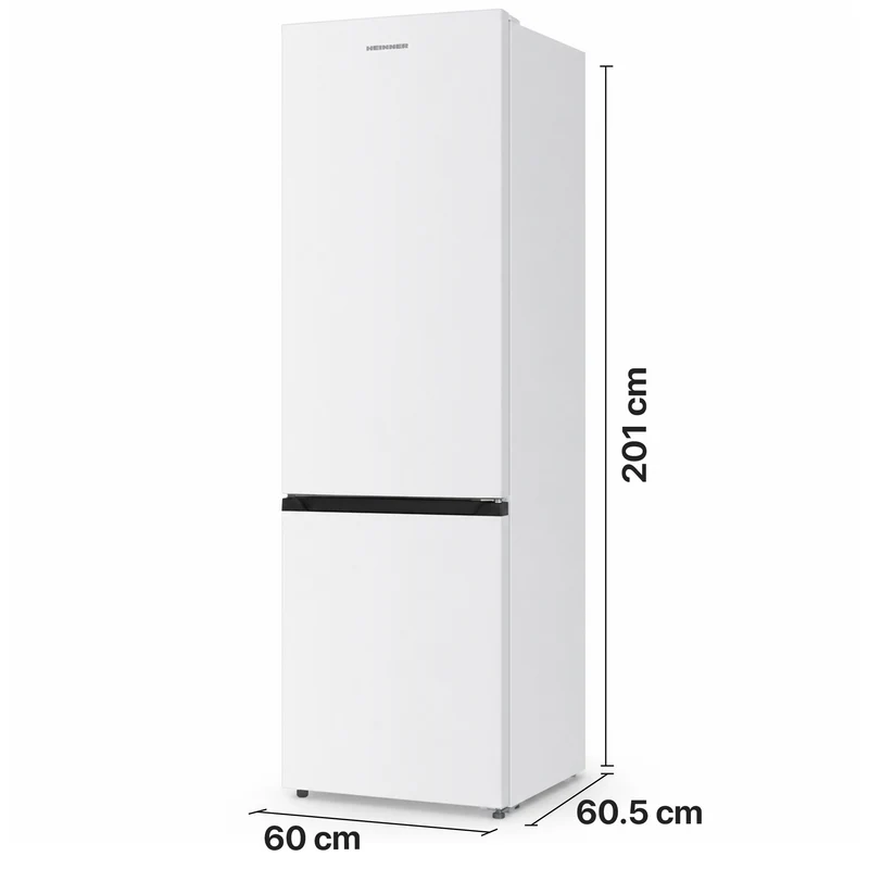 Heinner koel-vriescombinatie HCNF-HM326INVE 326 L – No Frost – Super Freezing – omkeerbare deur – wit – energielabel E