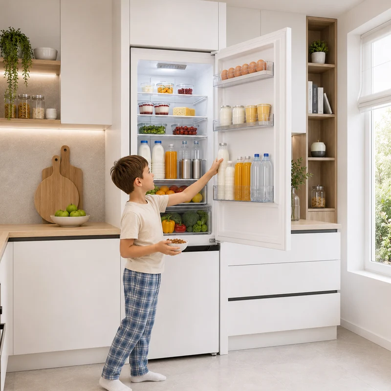 Heinner koel-vriescombinatie HCNF-HM326INVE 326 L – No Frost – Super Freezing – omkeerbare deur – wit – energielabel E