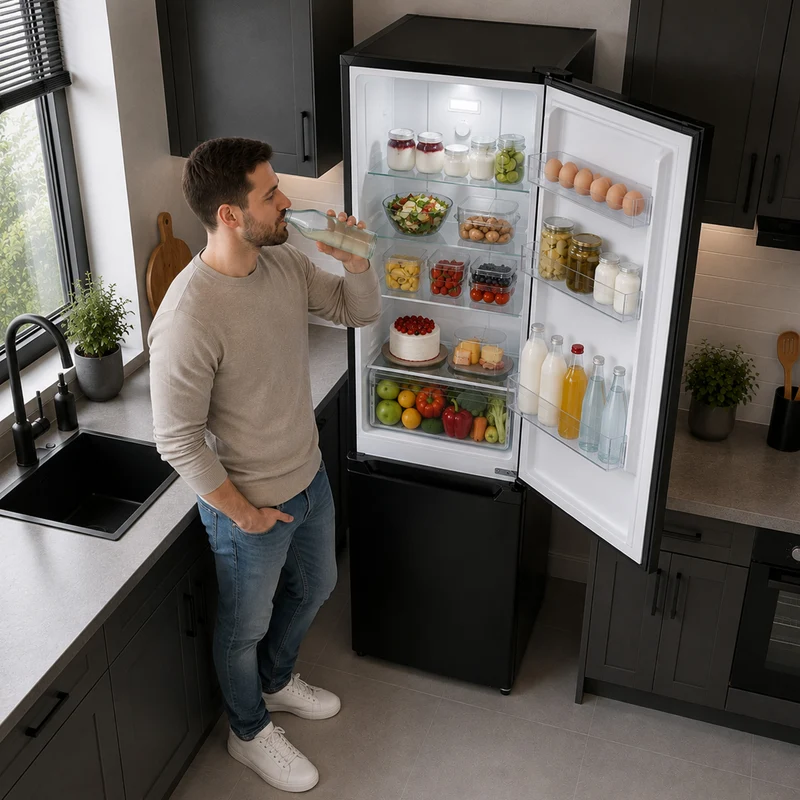 Heinner koel-vriescombinatie HCNF-HM253INVBKE – Full No Frost – Inverter Compressor – Zwart