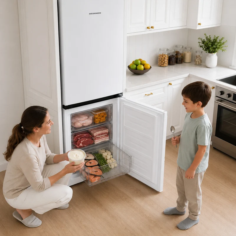 Heinner koel-vriescombinatie HCNF-HM253INVE 253 liter – No Frost – Inverter – elektronische bediening – wit – 5 jaar garantie