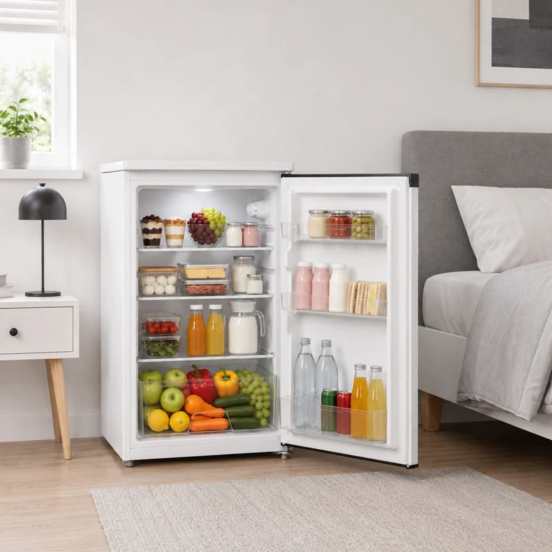 Tafelmodel koelkast Heinner HF-M131E – 131 L – mechanische thermostaat – omkeerbare deur – wit – 5 jaar garantie
