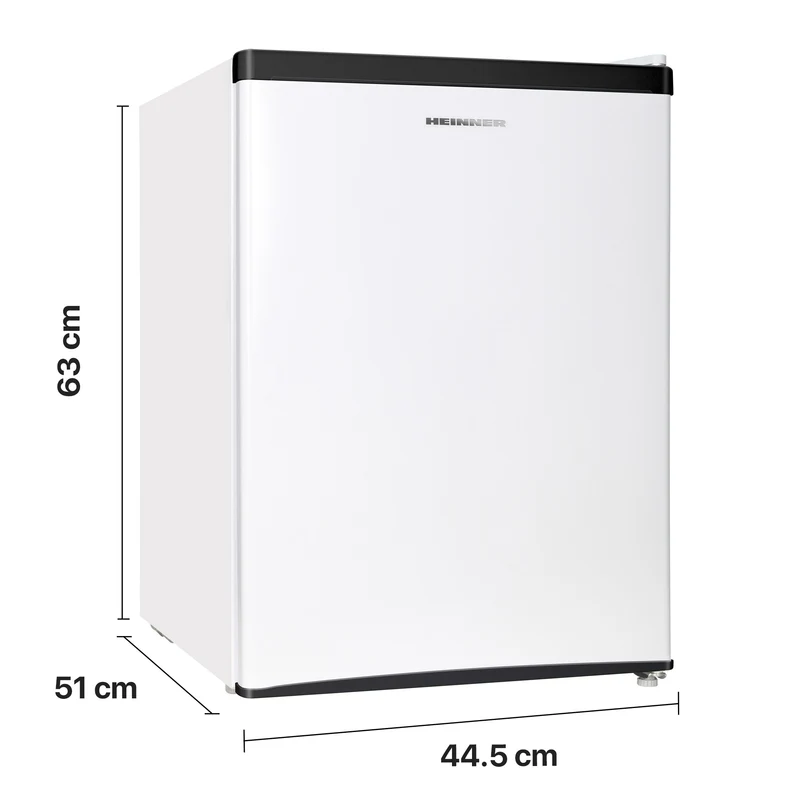 Heinner HMB-M66E minibar koelkast – 66 liter – mechanische thermostaat – omkeerbare deur – wit – 5 jaar garantie