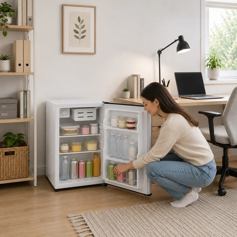 Heinner HMB-M66E minibar koelkast – 66 liter – mechanische thermostaat – omkeerbare deur – wit – 5 jaar garantie