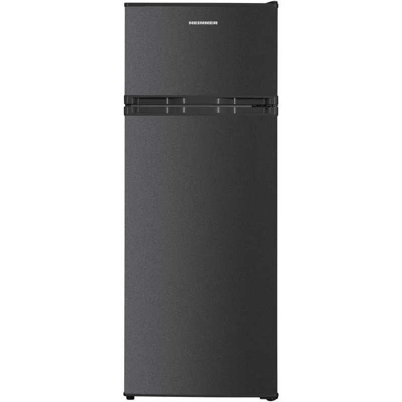 Heinner HF-H2206DGE++ Koel-vriescombinatie 206 L – Instelbare Thermostaat – LED-verlichting – Omkeerbare Deur – Antraciet