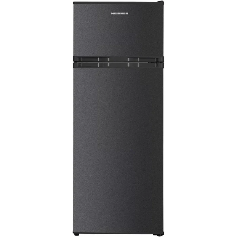 Heinner HF-H2206DGE++ Koel-vriescombinatie 206 L – Instelbare Thermostaat – LED-verlichting – Omkeerbare Deur – Antraciet