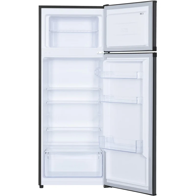 Heinner HF-H2206DGE++ Koel-vriescombinatie 206 L – Instelbare Thermostaat – LED-verlichting – Omkeerbare Deur – Antraciet