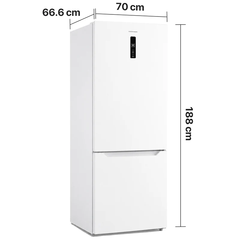 Heinner koel-vriescombinatie HCNF-M435INVE – 435 liter – wit – energielabel E