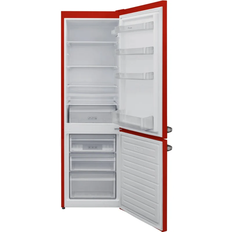 Fram koel-vriescombinatie FC-VRL2681RDE – 268 L – retro design – rood – energielabel E