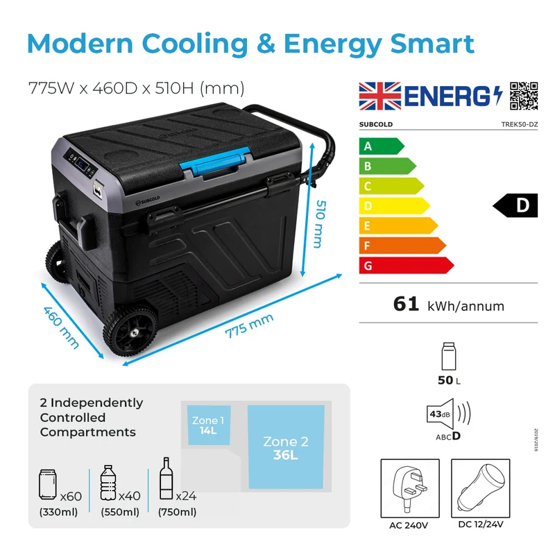Subcold Trek50-DZ Portable Car Fridge Refurbished