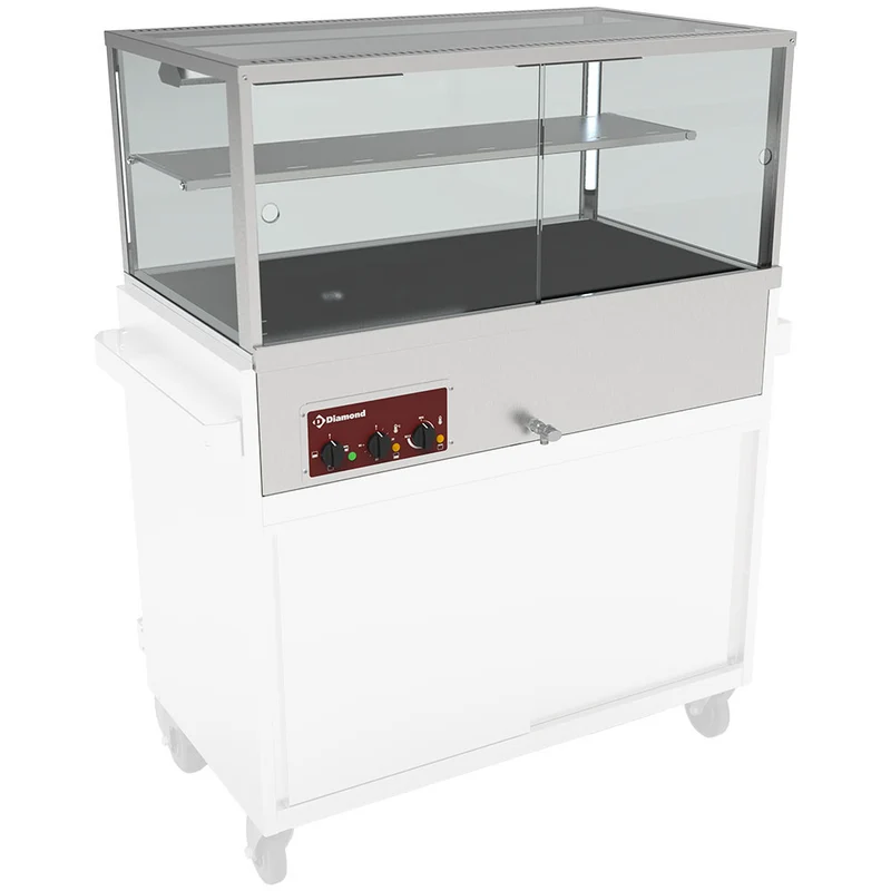 Wärmevitrine, Bain-Marie, 3 GN 1/1 Panorama - VBME-3X