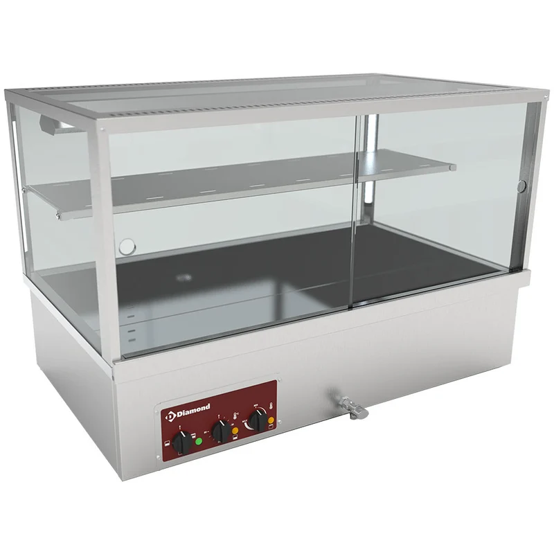 Wärmevitrine, Bain-Marie, 3 GN 1/1 Panorama - VBME-3X
