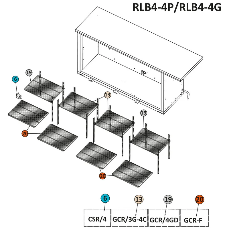 Verchromter Grill links & rechts RLB4-… - GCR/4GD