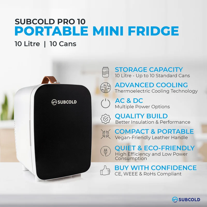 Pro 10L Mini Fridge - Black | Refurbished
