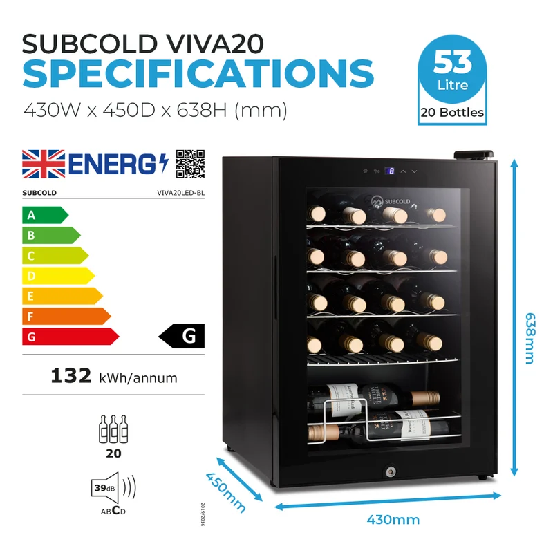 Subcold Viva20 LED Wine Cooler | Refurbished