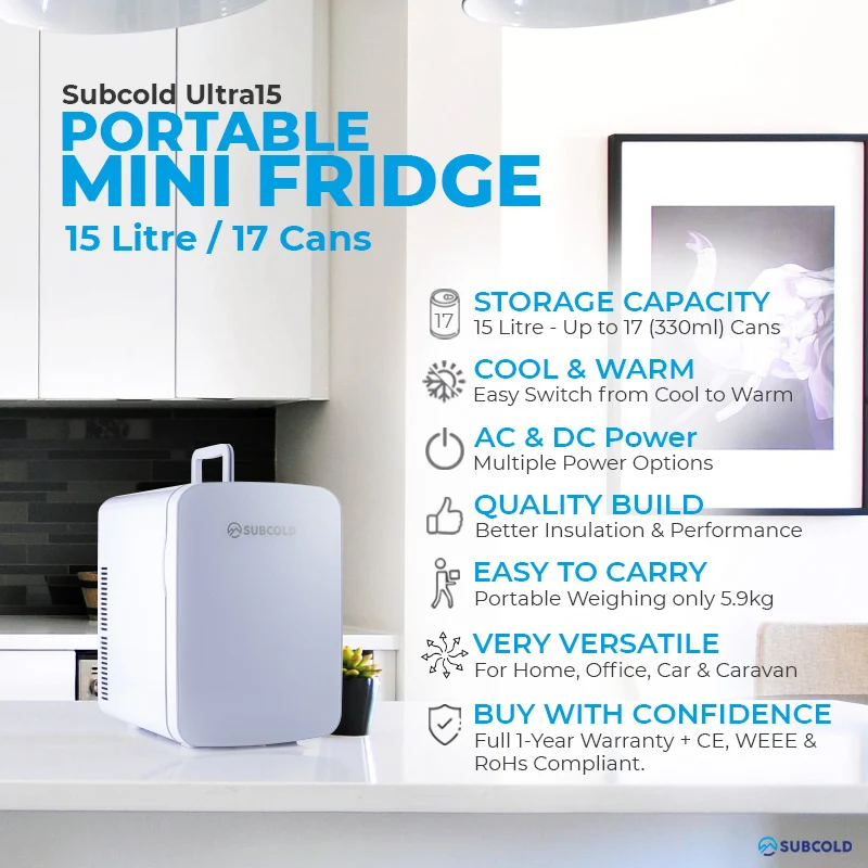 Subcold Ultra 15L Mini Fridge - White | Refurbished