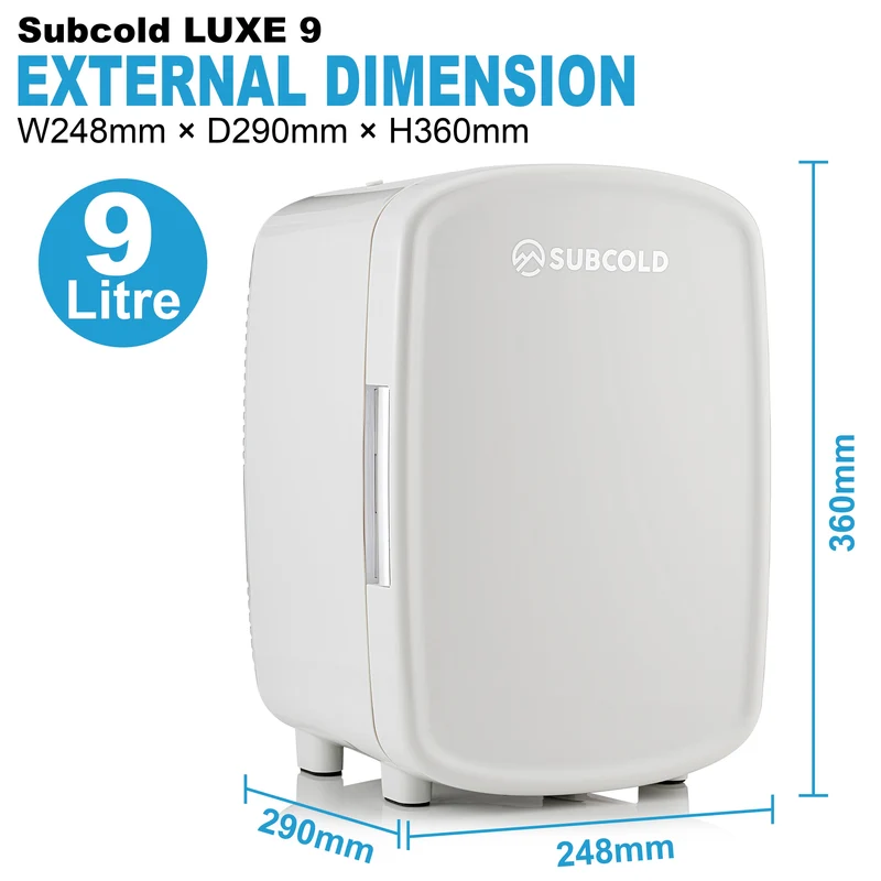 Luxe 9L Mini Fridge - Grey | Refurbished