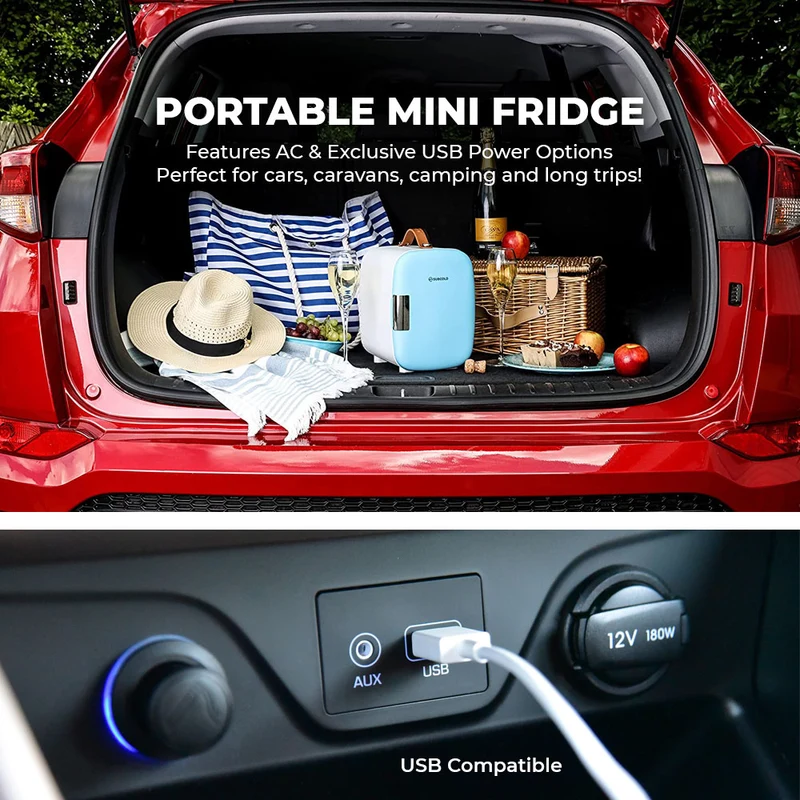 Pro 4L Mini Fridge - Blue | Refurbished