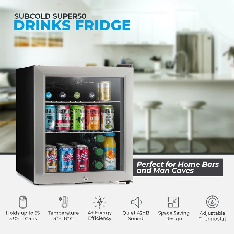 Subcold Super 50 LED Beer Fridge - Stainless Steel | Refurbished