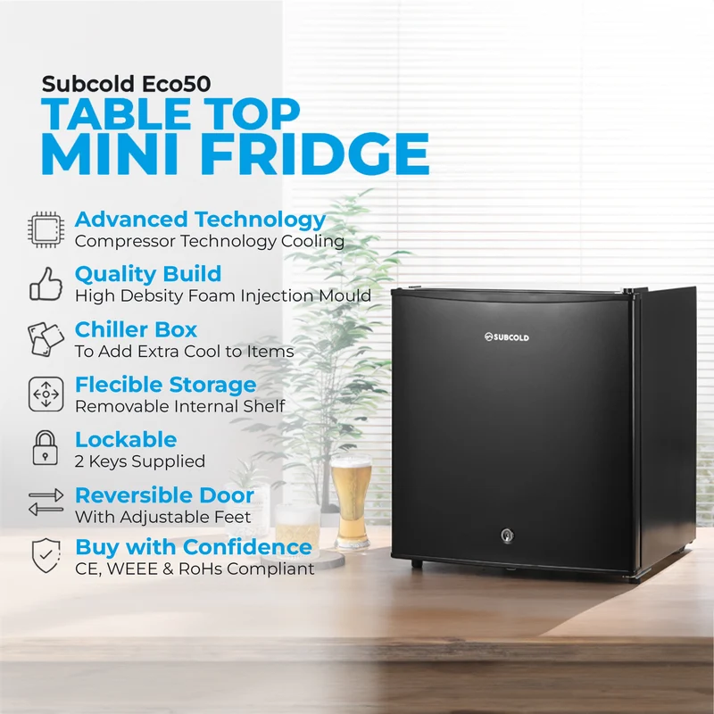 Subcold Eco50 Mini Fridge - Black | Refurbished