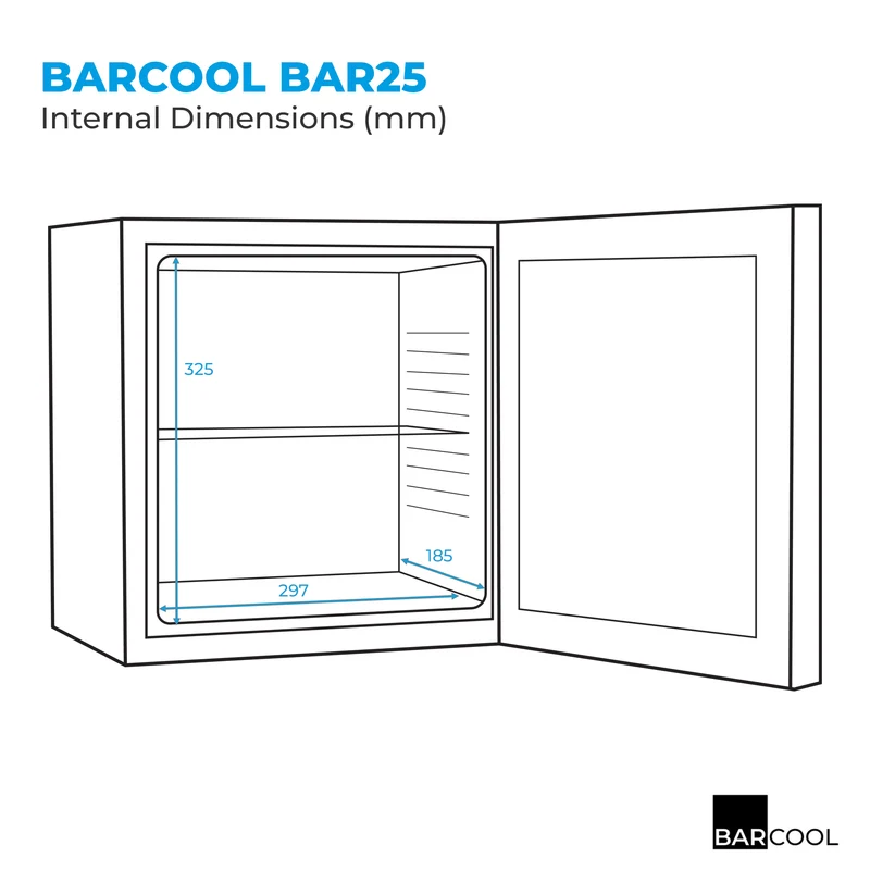 Barcool Bar25 LED Mini Bar Fridge - Refurbished