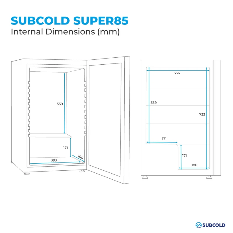 Subcold Super 85 LED Beer Fridge - Silver | Refurbished