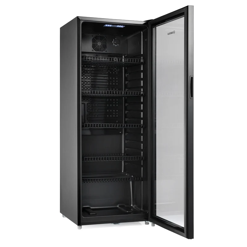 Subcold MAXI250LED Tall Drinks Fridge - 237L Glass Door Beer Fridge for Home Bar & Man Cave - Black