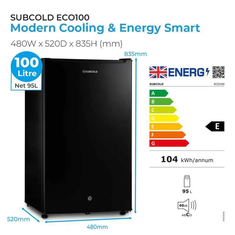 Subcold Eco100 LED Under Counter Fridge