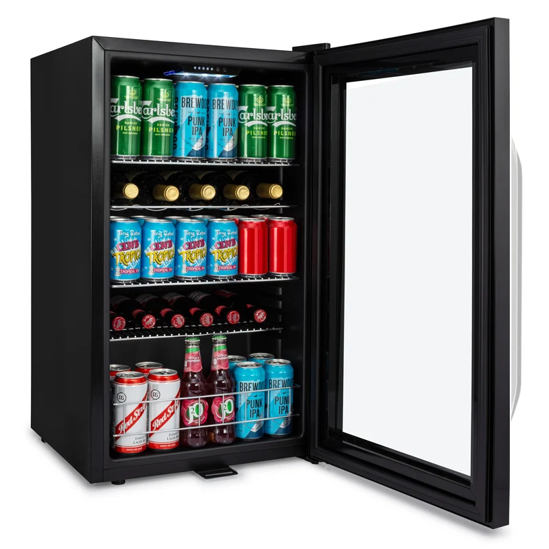 Subcold Ace 100 Beer Fridge Black - 95L Lockable Drinks Fridge for Home Bars, Gaming Rooms & Man Caves