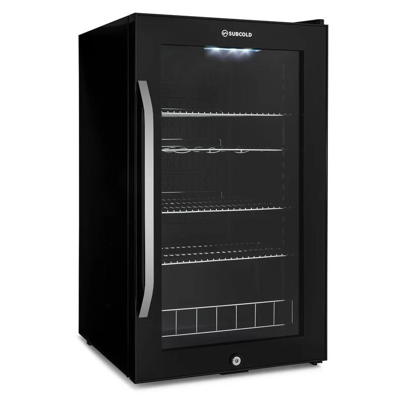 Subcold Ace 100 Beer Fridge Black - 95L Lockable Drinks Fridge for Home Bars, Gaming Rooms & Man Caves