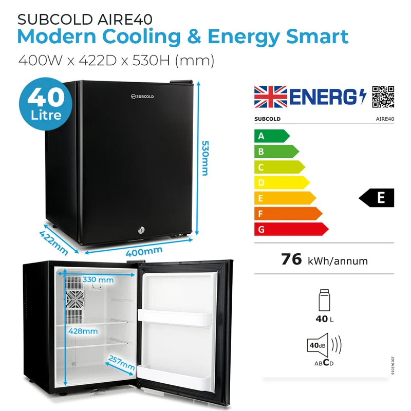 Subcold Aire40 LED Mini Fridge