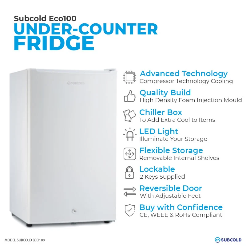 Subcold Eco100 LED Under Counter Fridge