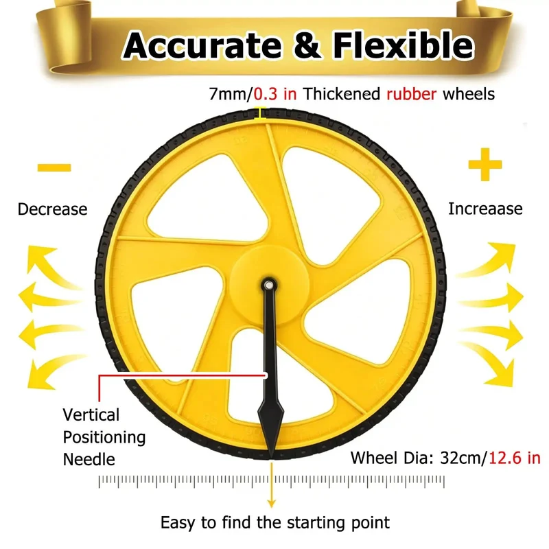 Collapsible Aluminum Measuring Wheel For Construction And Landscaping Hella Compact Survey Odometer Fits Right In Your Toolbox Tailgate Ready No Fuss Setup For DIY Pros And Yard Layout Work