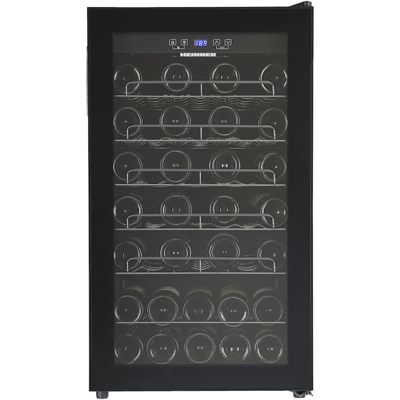 Heinner HRV-A118DRM40 wijnkoelkast – 118 liter – 40 flessen – metalen leggers