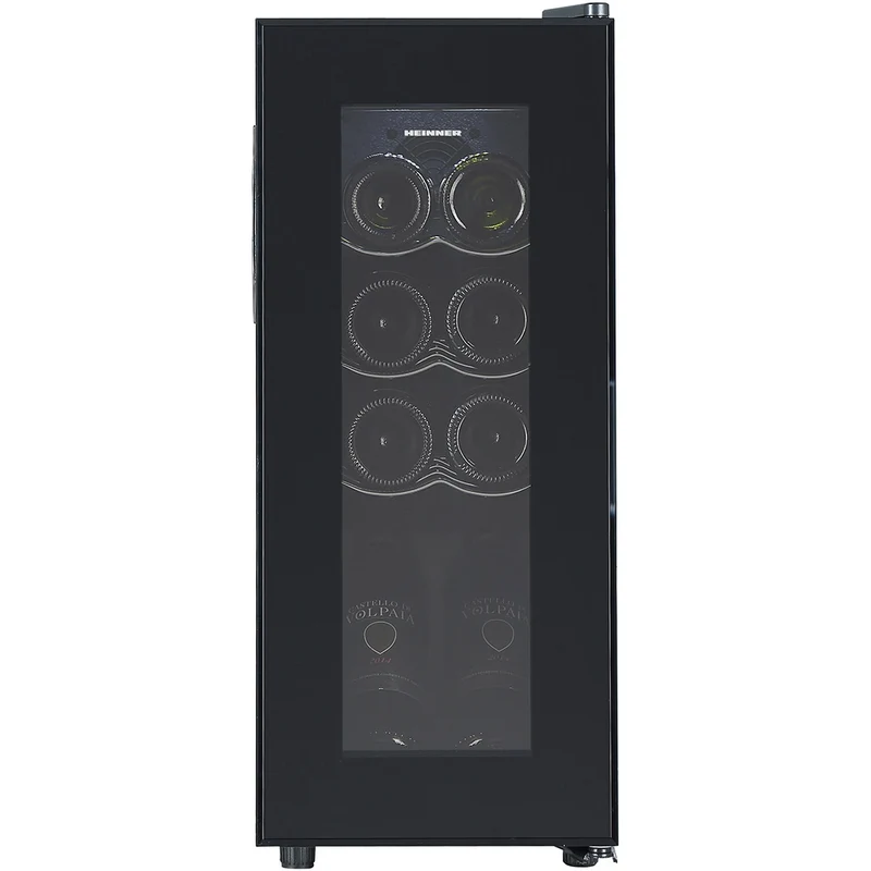 Heinner HRV-A28DRM8 wijnkoelkast – 28 liter – 8 flessen – metalen leggers