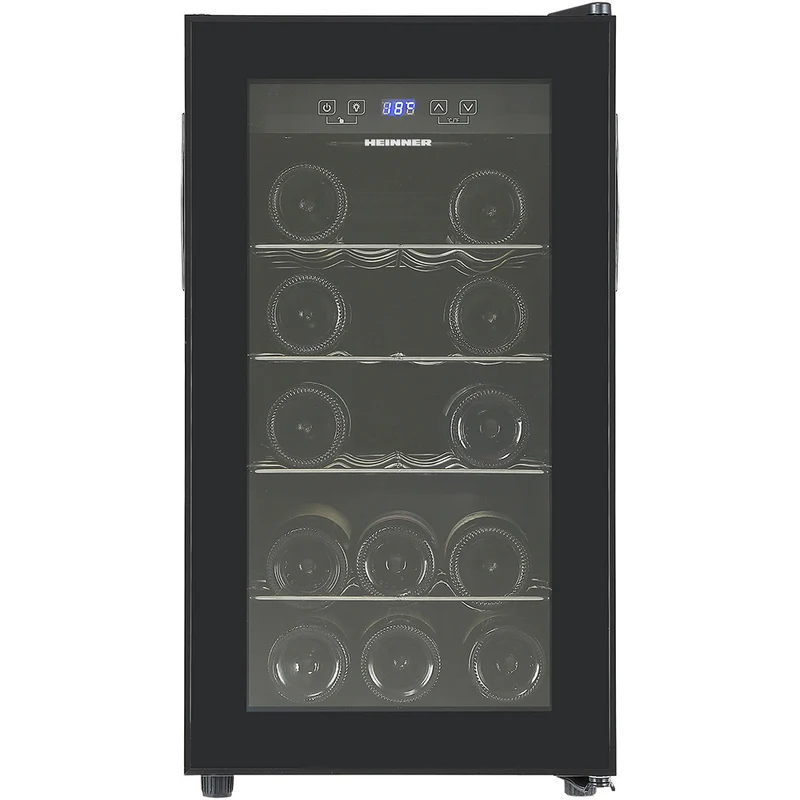 Heinner HRV-A52DRM18 wijnkoelkast – 55 liter – 18 flessen – houten leggers