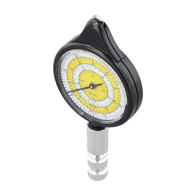 Mechanical Map Distance Meter Wheel For Curved Paths And Hiking Trails Get The Real Deal On Mileage With This Compact Aluminum Dial Rig Perfect For Cartography Pros And Travel Planning No More Guessing Just Roll It Out And Measure Exactly In Black