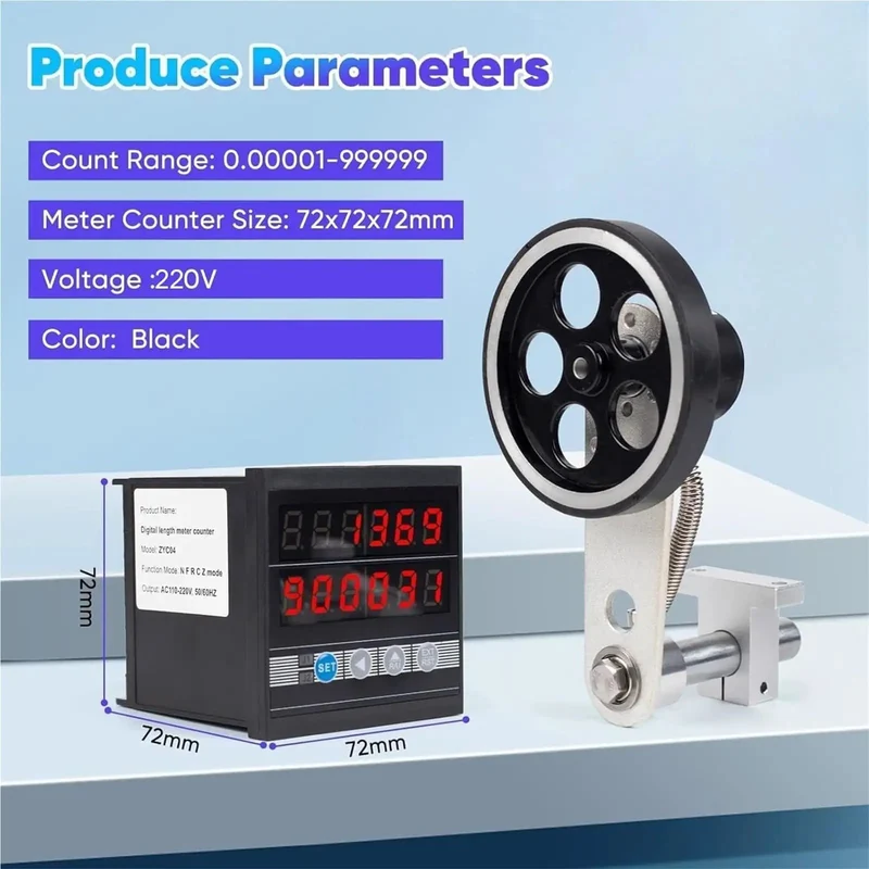Dead On Target Heavy Duty Digital Cable Measuring Wheel With Precision Rotary Encoder Steel Frame Built Tough For Factory Floor Wire And Fabric Roll Measurements In Feet Meters Or Yards Daily