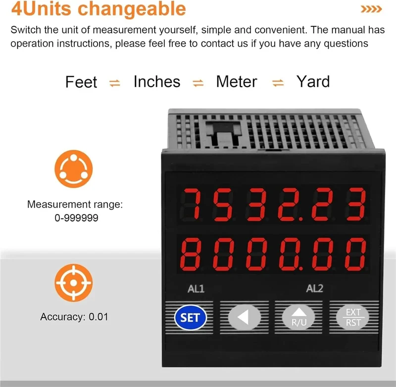 Dead On Target Heavy Duty Digital Cable Measuring Wheel With Precision Rotary Encoder Steel Frame Built Tough For Factory Floor Wire And Fabric Roll Measurements In Feet Meters Or Yards Daily