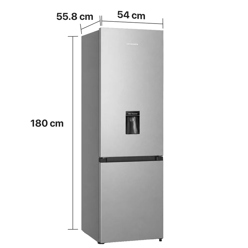 Heinner koel-vriescombinatie HC-HS268SWDE – 268 liter – waterdispenser – energielabel E