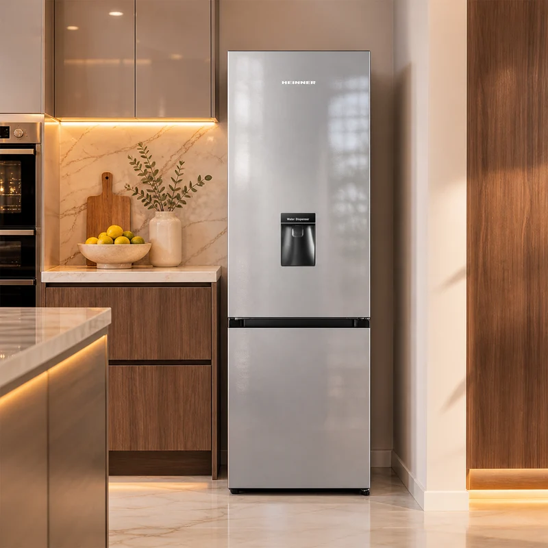 Heinner koel-vriescombinatie HC-HS268SWDE – 268 liter – waterdispenser – energielabel E