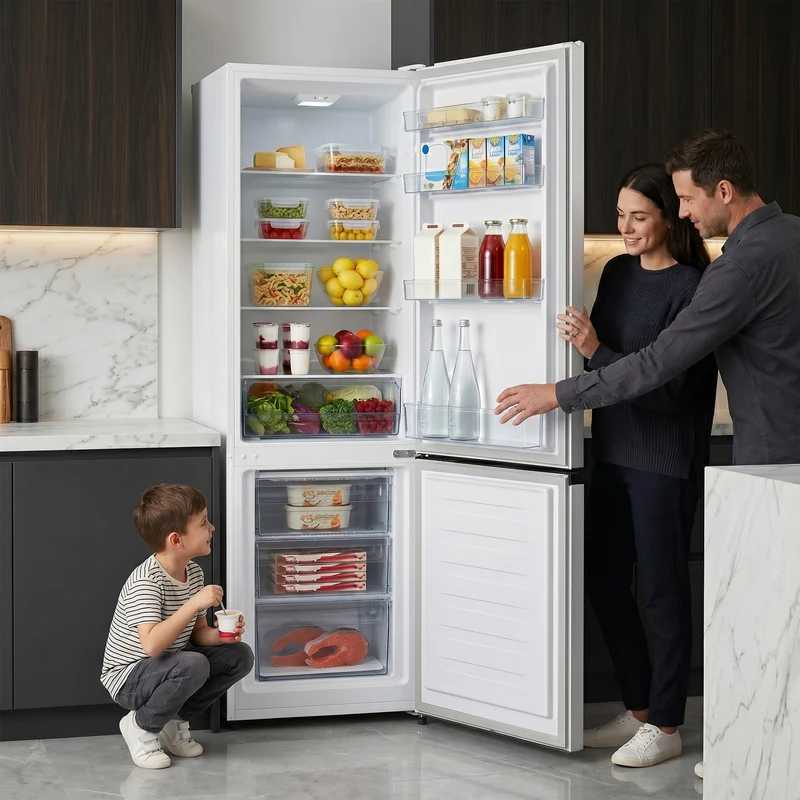 Heinner koel-vriescombinatie HC-HS269E – 269 liter – LED-verlichting – energielabel E