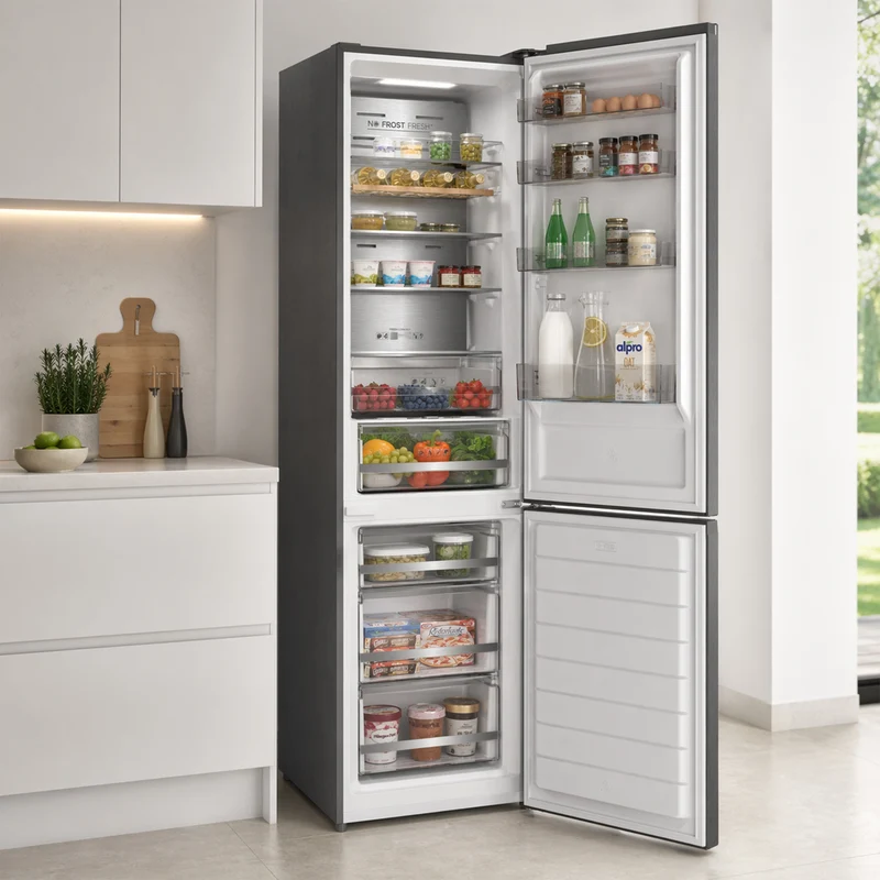 Heinner HCNF-HM377INVDGHC koel-vriescombinatie – 377 liter – No Frost – inverter compressor
