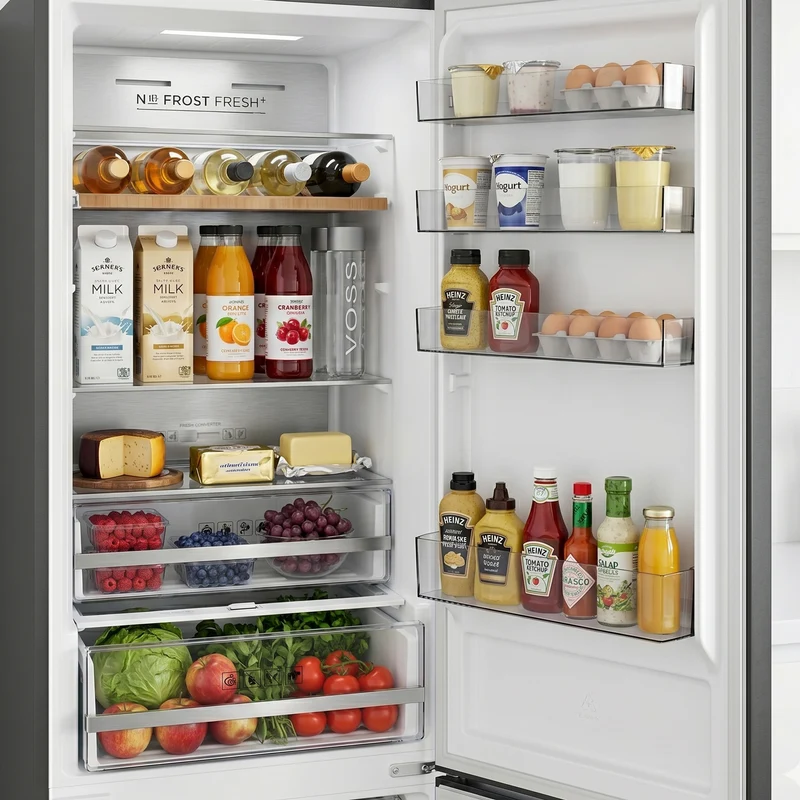 Heinner HCNF-HM377INVDGHC koel-vriescombinatie – 377 liter – No Frost – inverter compressor