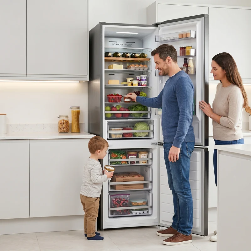 Heinner HCNF-HM377INVDGHC koel-vriescombinatie – 377 liter – No Frost – inverter compressor