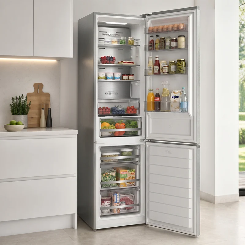 Heinner HCNF-HM377INVXC koel-vriescombinatie – 377 liter – Full No Frost