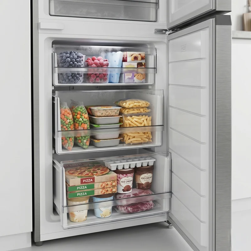 Heinner HCNF-HM377INVXC koel-vriescombinatie – 377 liter – Full No Frost