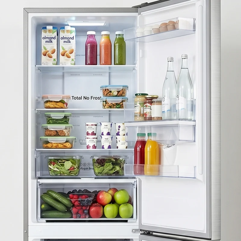 Heinner HCNF-HS304XWDE koel-vriescombinatie – 304 L – Full No Frost – waterdispenser – energielabel E